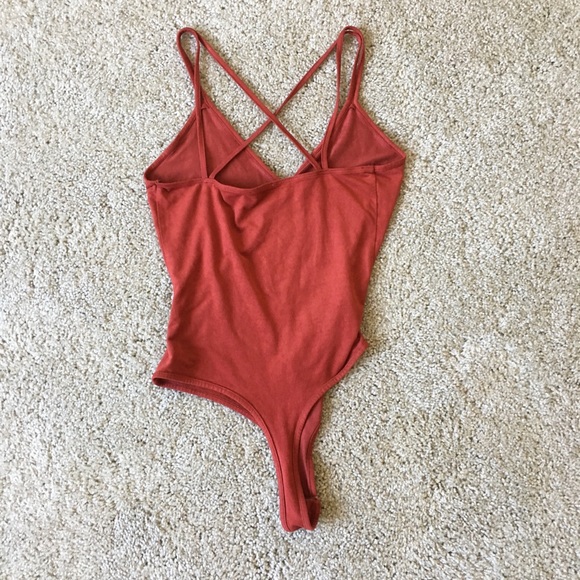 One Size Coral Suede Body Suit - Picture 2 of 2